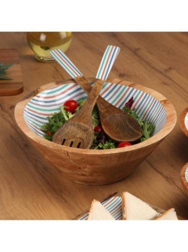 BOL DE MADERA CON ACABADO ESMALTADO MODELO HORIZON 30 CM